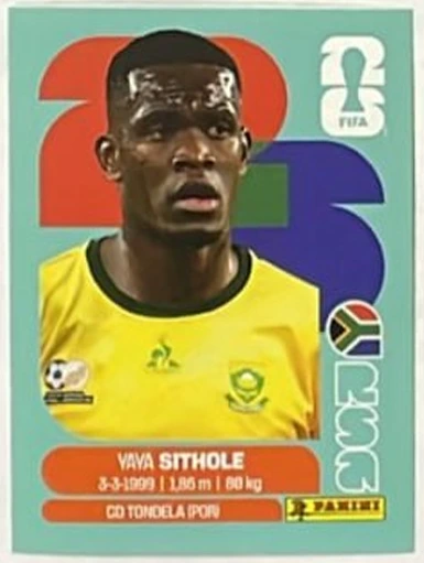 Figurita RSA-15 Yaya Sithole Mundial 2026