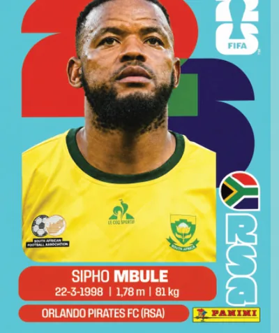 Figurita RSA-16 Sipho Mbule Mundial 2026