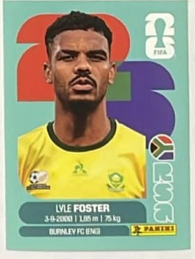 Figurita RSA-17 Lyle Foster Mundial 2026