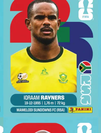Figurita RSA-18 Iqraam Rayners Mundial 2026