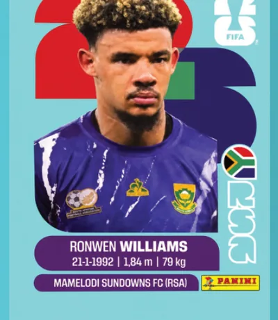Figurita RSA-2 Ronwen Williams Mundial 2026