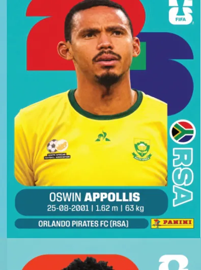 Figurita RSA-20 Oswin Appollis Mundial 2026