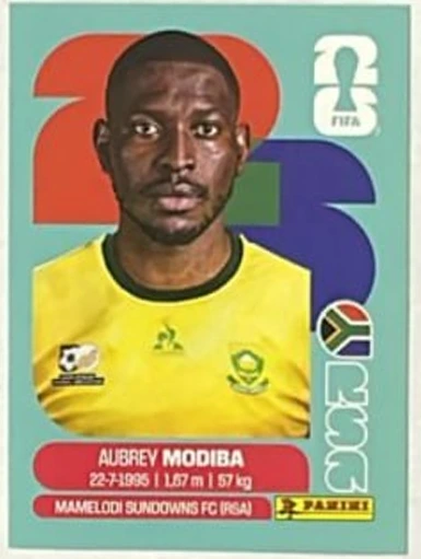 Figurita RSA-4 Aubrey Modiba Mundial 2026