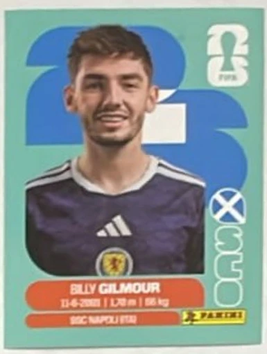 Figurita SCO-12 Billy Gilmour Mundial 2026