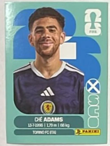 Figurita SCO-19 Che Adams Mundial 2026