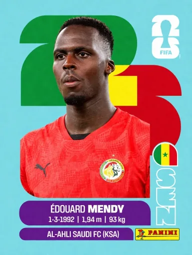 Figurita SEN-2 Eduardo Mendy Mundial 2026
