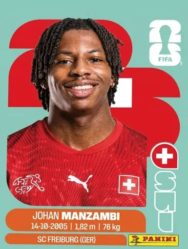 Figurita SUI-15 Johan Manzambi Mundial 2026