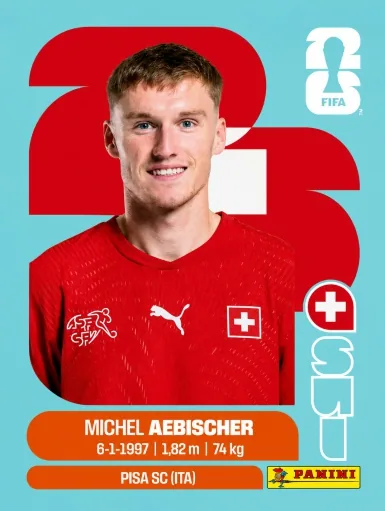 Figurita SUI-16 Michel Aebischer Mundial 2026