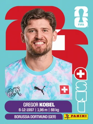 Figurita SUI-2 Gregor Kobel Mundial 2026