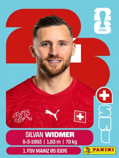 Figurita SUI-8 Silvan Widmer Mundial 2026