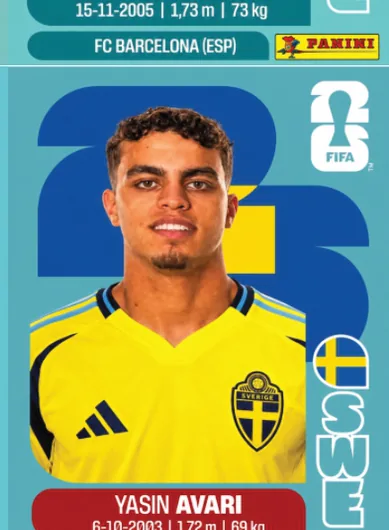 Figurita SWE-11 Yasin Ayari Mundial 2026