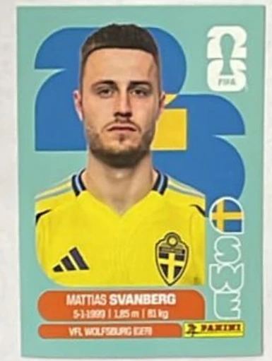 Figurita SWE-12 Mattias Svanberg Mundial 2026