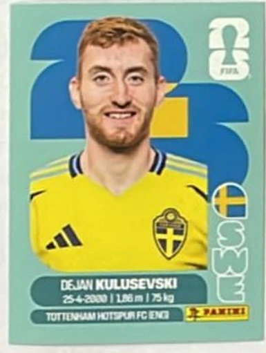 Figurita SWE-17 Dejan Kulusevski Mundial 2026