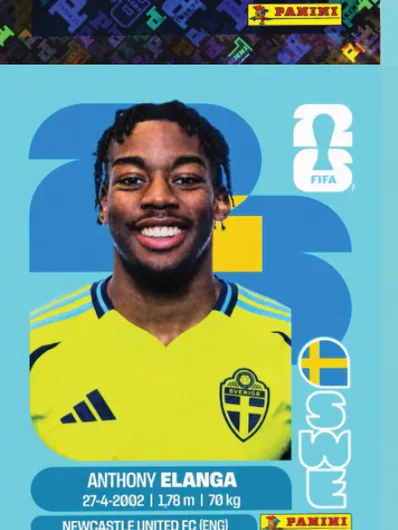 Figurita SWE-18 Anthony Elanga Mundial 2026