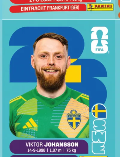 Figurita SWE-2 Victor Johansson Mundial 2026