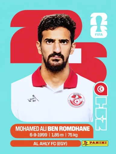 Figurita TUN-12 Mohamed Ali Ben Romdhane Mundial 2026