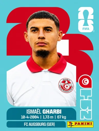 Figurita TUN-18 Ismael Gharbi Mundial 2026