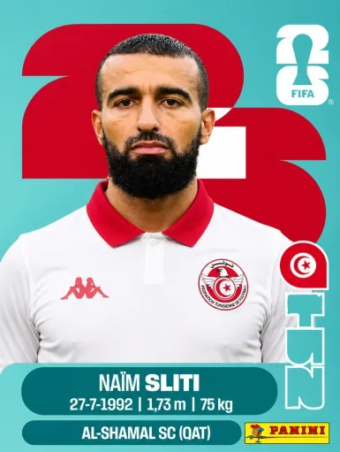 Figurita TUN-20 Naim Sliti Mundial 2026