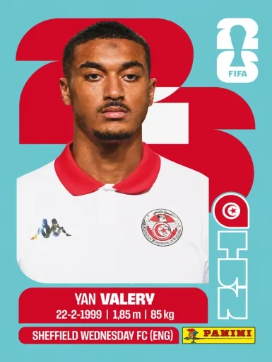 Figurita TUN-4 Van Valery Mundial 2026