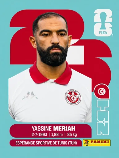 Figurita TUN-6 Yassine Meriah Mundial 2026