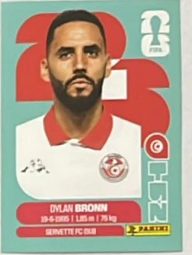 Figurita TUN-8 Dylan Bronn Mundial 2026