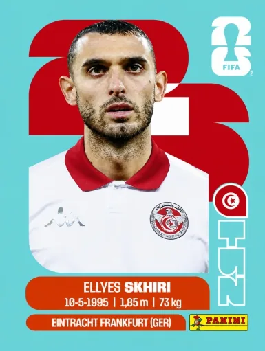 Figurita TUN-9 Ellyes Skhiri Mundial 2026