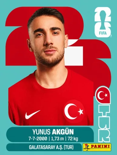 Figurita TUR-16 Yunus Akgun Mundial 2026