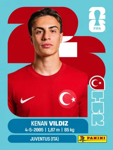 Figurita TUR-20 Kenan Yildiz Mundial 2026