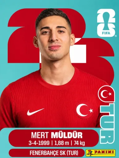 Figurita TUR-3 Mert Muldur Mundial 2026