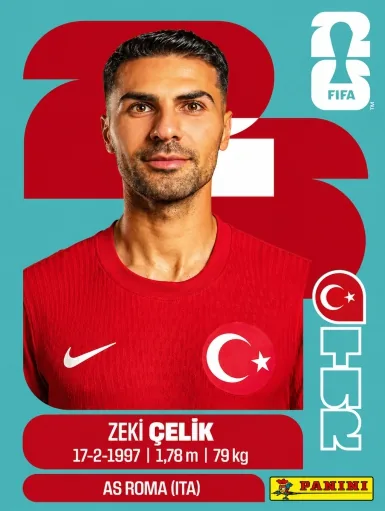 Figurita TUR-4 Zeki Celik Mundial 2026