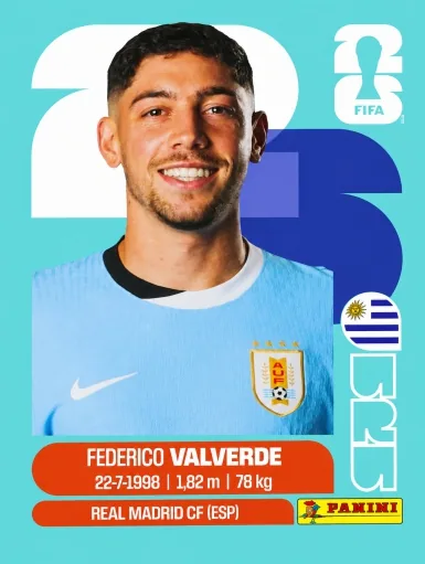 Figurita URU-10 Federico Valverde Mundial 2026