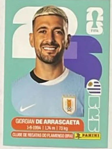 Figurita URU-11 Giorgian De Arrascaeta Mundial 2026