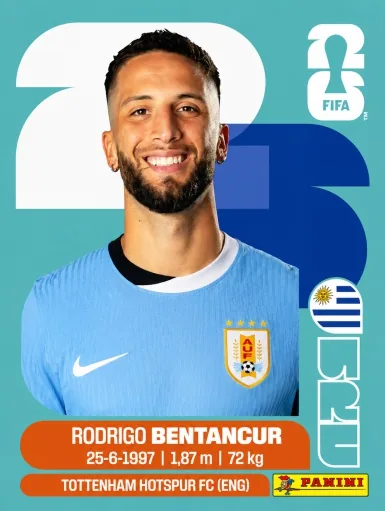 Figurita URU-12 Rodrigo Bentancur Mundial 2026