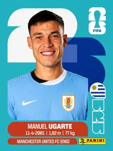 Figurita URU-14 Manuel Ugarte Mundial 2026