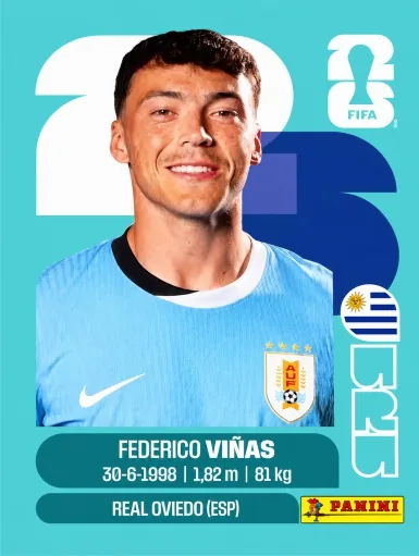 Figurita URU-18 Federico Viñas Mundial 2026