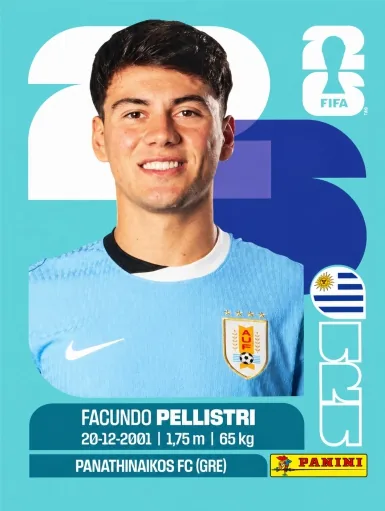 Figurita URU-20 Facundo Pellistri Mundial 2026
