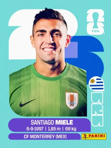 Figurita URU-3 Santiago Mele Mundial 2026