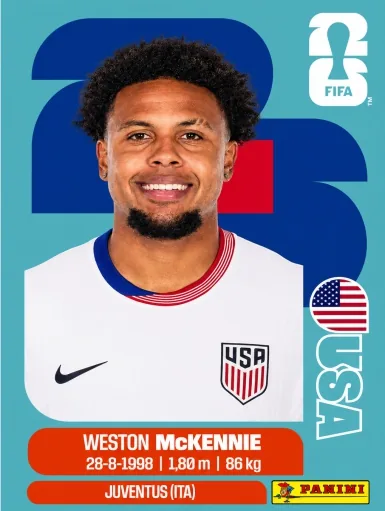 Figurita USA-10 Weston McKennie Mundial 2026
