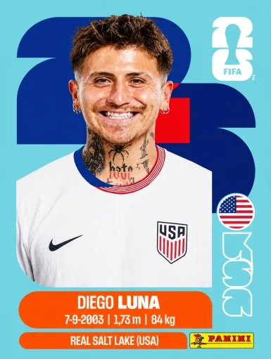 Figurita USA-14 Diego Luna Mundial 2026