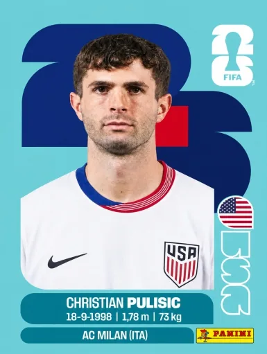Figurita USA-16 Christian Pulisic Mundial 2026