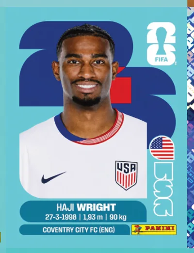 Figurita USA-19 Haji Wright Mundial 2026