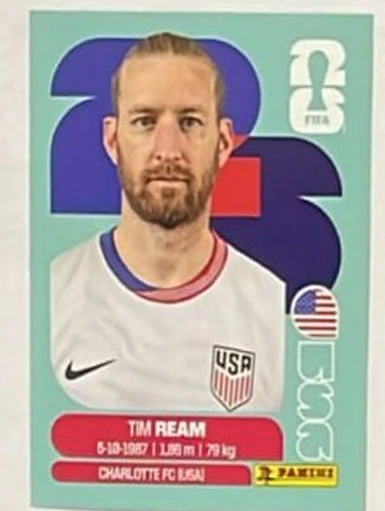 Figurita USA-4 Tim Ream Mundial 2026