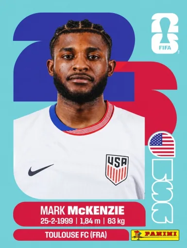 Figurita USA-5 Mark McKenzie Mundial 2026