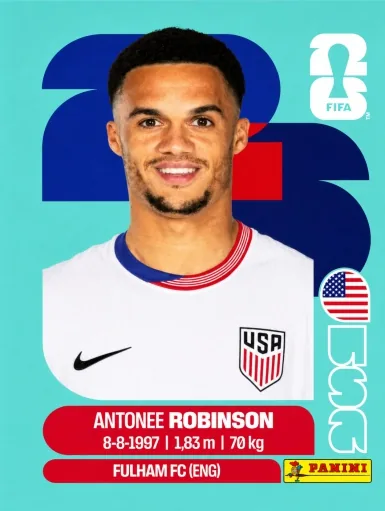 Figurita USA-7 Antonee Robinson Mundial 2026