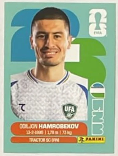 Figurita UZB-10 Odiljon Hamrobekov Mundial 2026