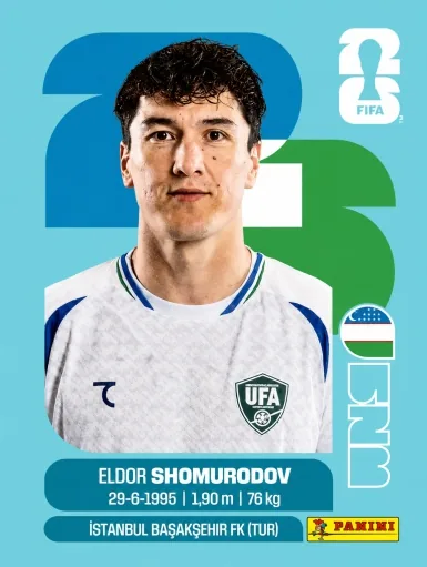 Figurita UZB-16 Eldor Shomurodov Mundial 2026