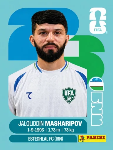 Figurita UZB-18 Jaloliddin Masharipov Mundial 2026