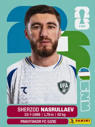 Figurita UZB-4 Sherzod Nasrullaev Mundial 2026