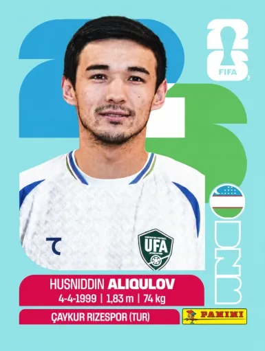 Figurita UZB-6 Husniddin Aliqulov Mundial 2026