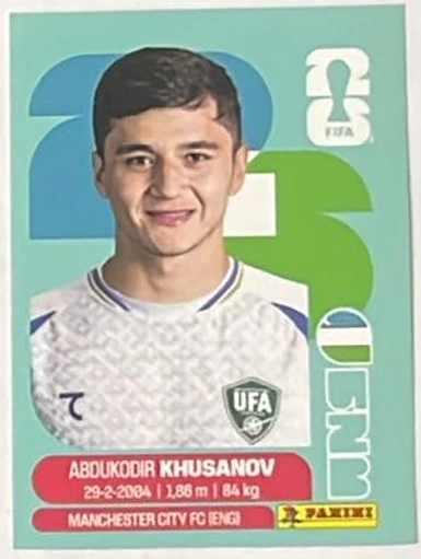 Figurita UZB-9 Abdukodir Khusanov Mundial 2026